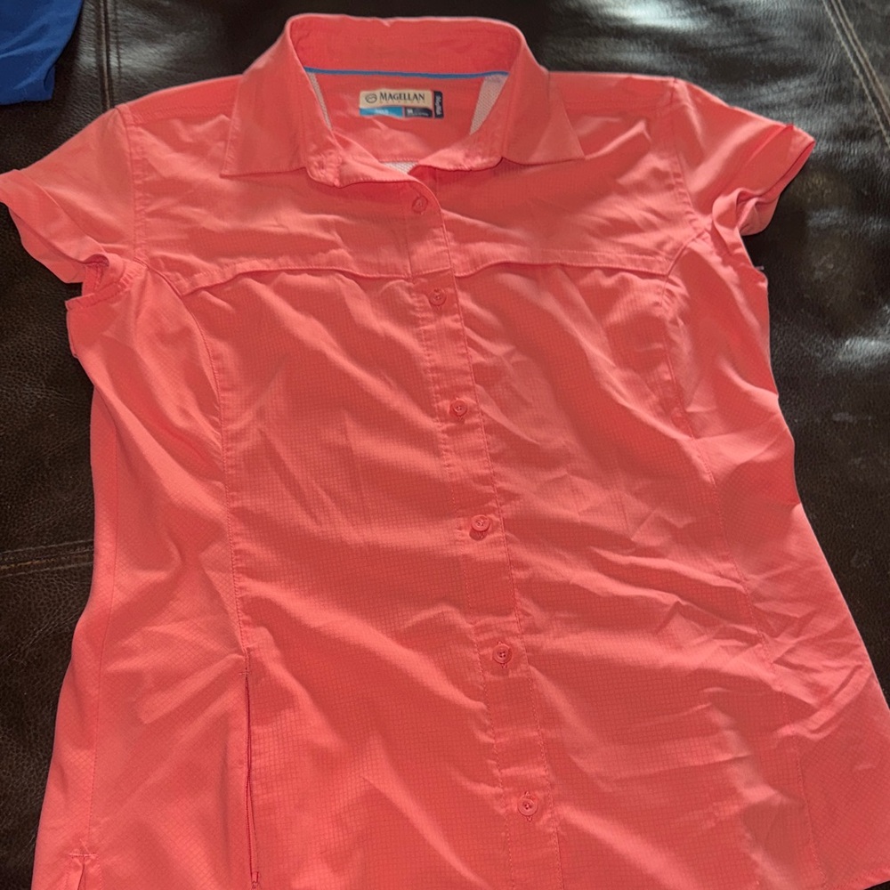 Magellan Outdoors Coral Button Down Shirt